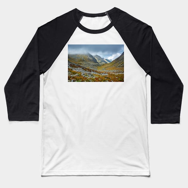 Mountains and clouds landscape Baseball T-Shirt by naturalis